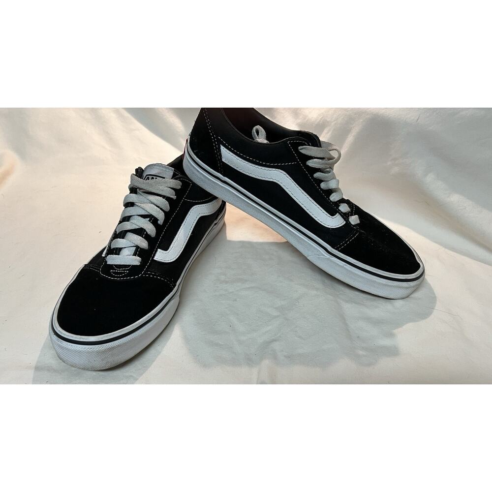 Vans Old Skool Black White Low Top Skate Shoes Men 7 Women 8.5 Classic - Picture 8 of 10